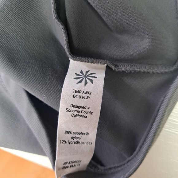 Athleta Sizzle Gray Shelf Bra Stretchy Nylon Spandex Halter Dress MT Medium Tall - Picture 9 of 11